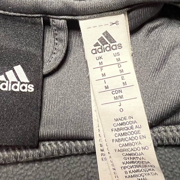 Adidas Men’s Hoodie Sz M dark heather gray - Picture 5 of 5